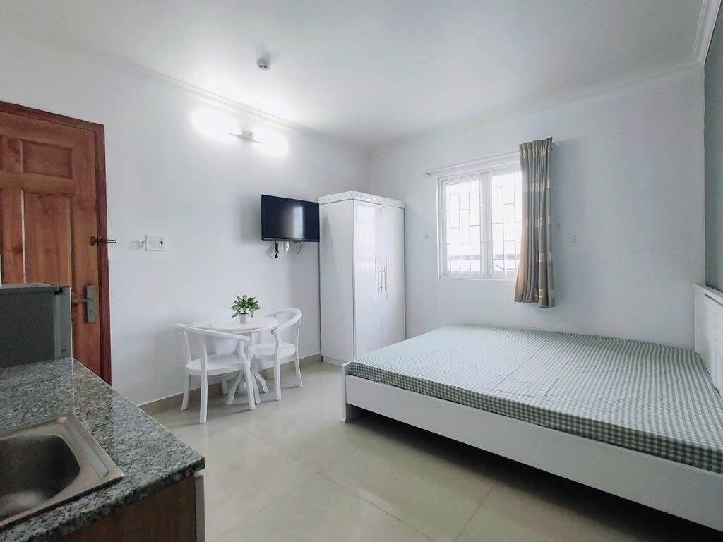 Phòng trọ Studio 20m2 tại PTC House 4 Nguyễn Trãi - Quận 1  - Phòng ngủ