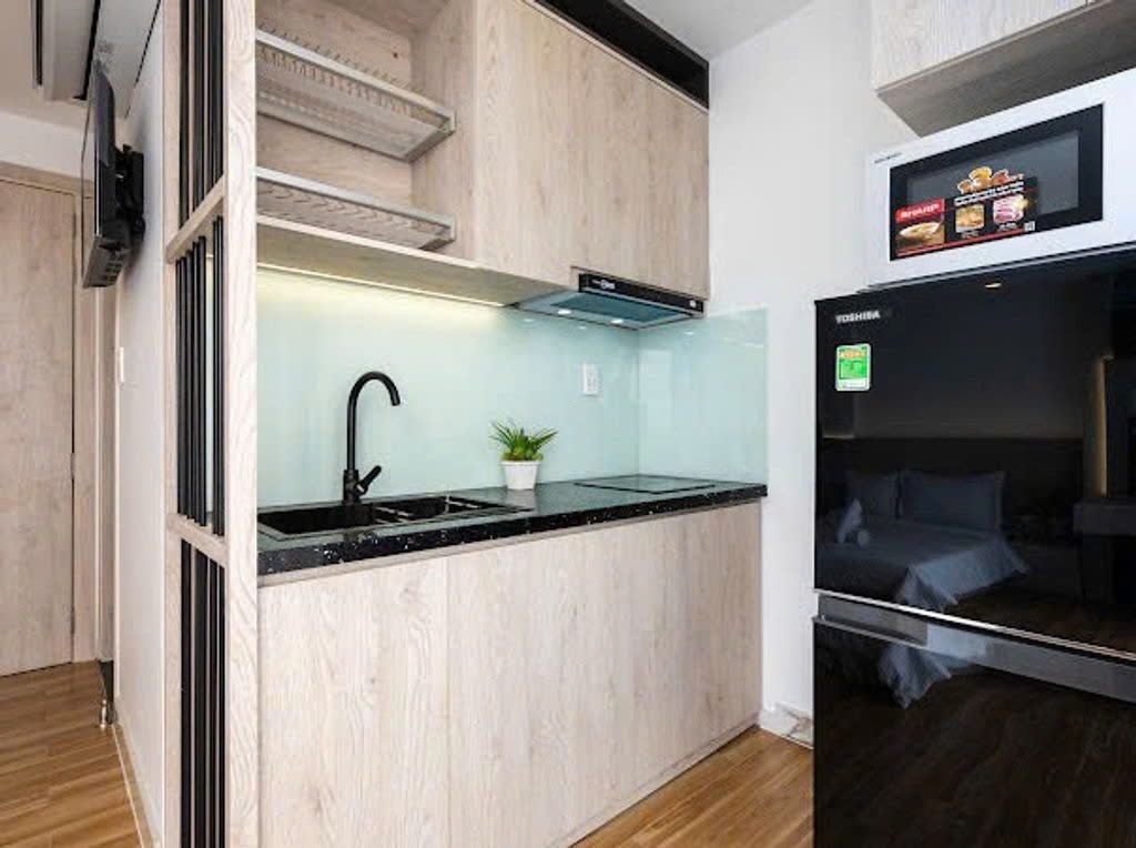 Phòng trọ Studio 30m2 tại PTC House 2 Hương Giang - Quận 10  - Phòng bếp