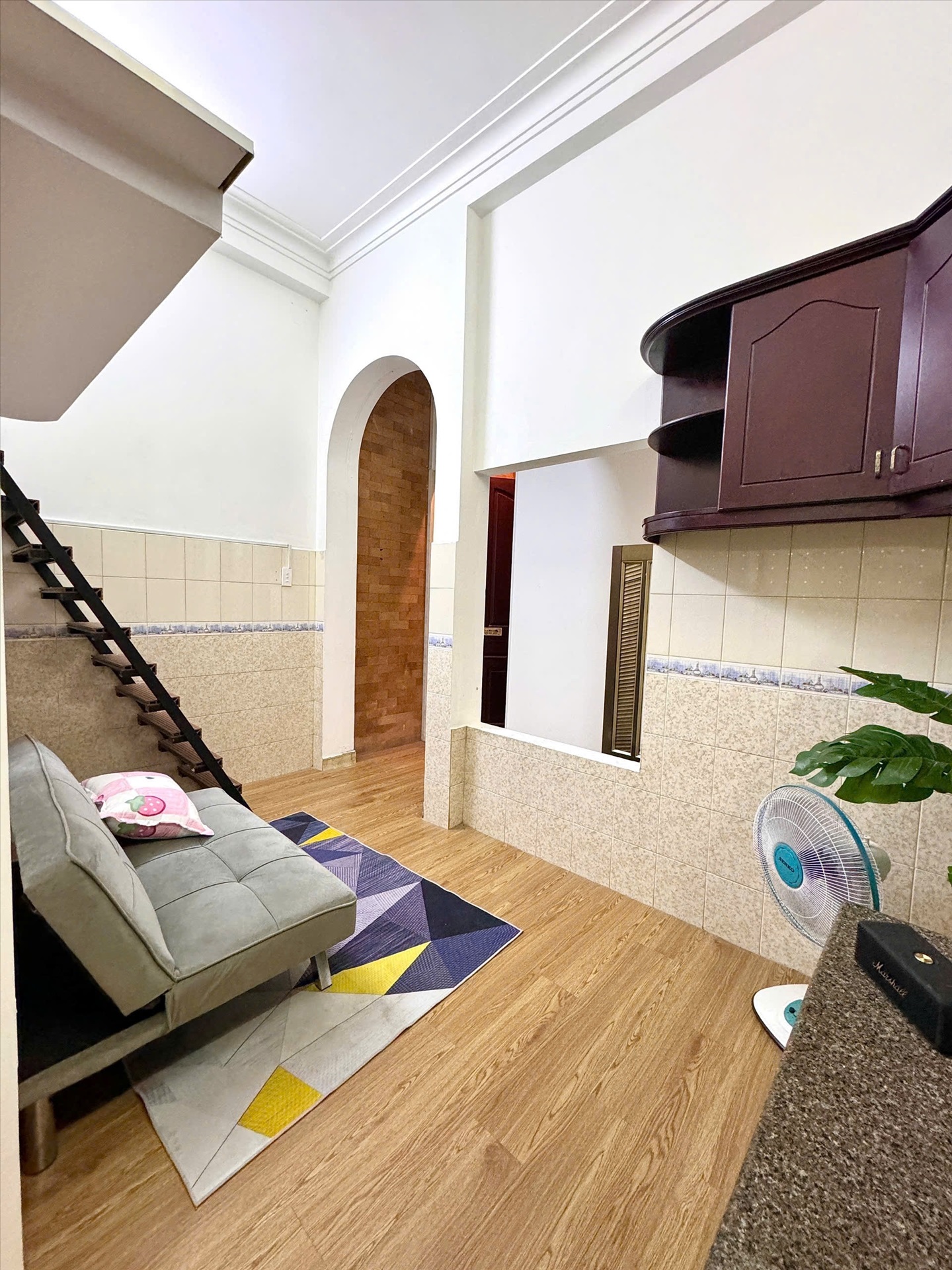 Phòng trọ Duplex 35m2 tại Jinjoo Home Giải Phóng - Tân Bình - Phòng khách