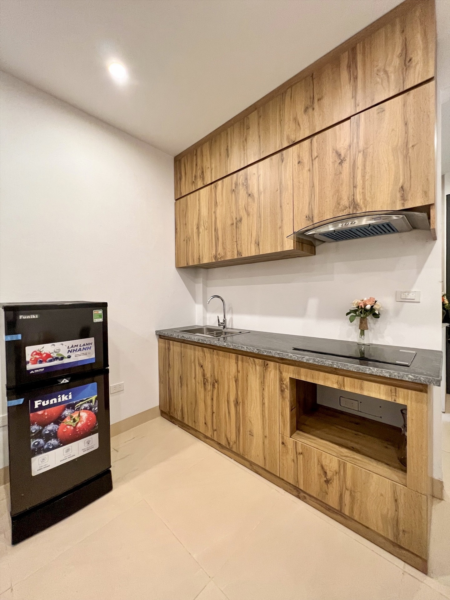 Phòng trọ Studio 45m2 tại Nine House 3 Kim Mã - Ba Đình - Phòng bếp