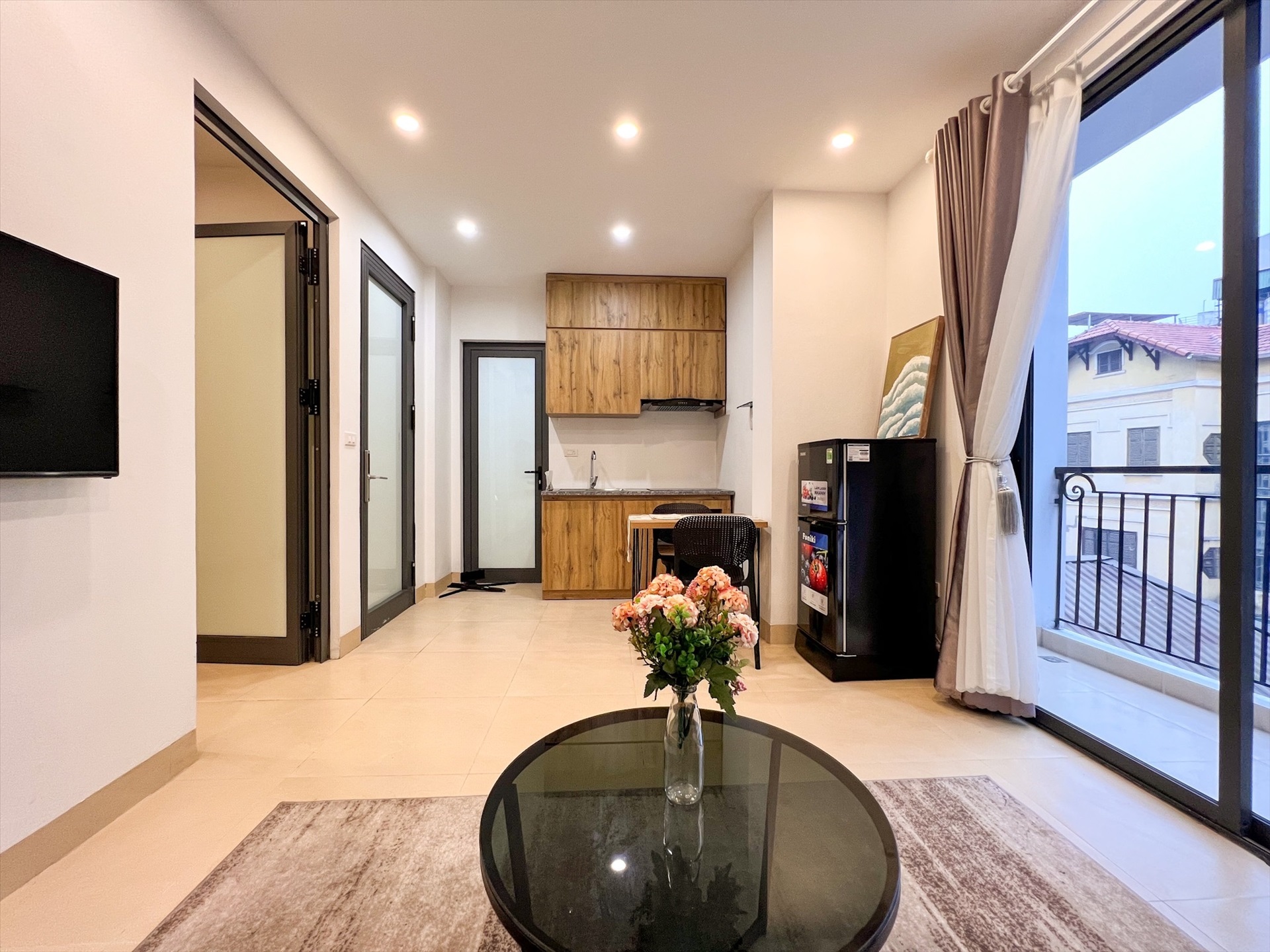 Phòng trọ 1 Phòng ngủ 45m2 tại Nine House 3 Kim Mã - Ba Đình - Phòng bếp