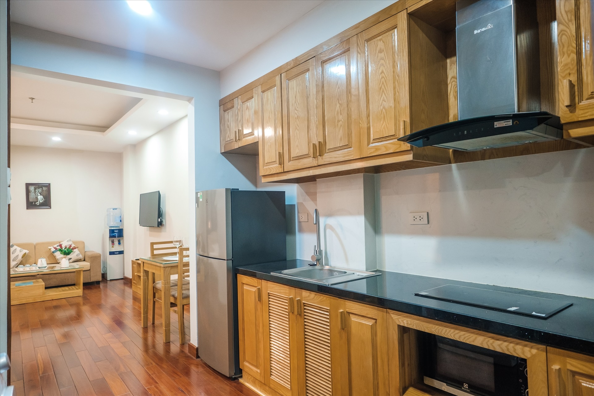 Phòng trọ Studio 40m2 tại Nine House Kim Mã - Ba Đình - Phòng bếp