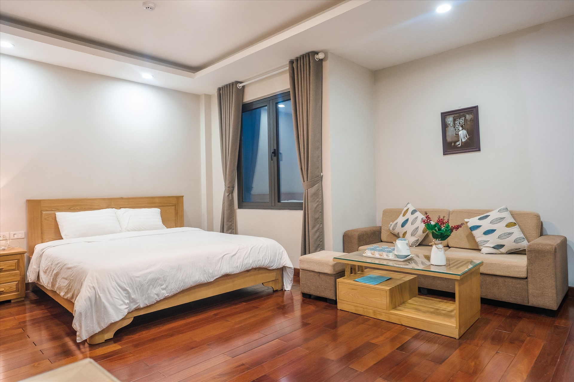 Phòng trọ Studio 40m2 tại Nine House Kim Mã - Ba Đình - Phòng ngủ