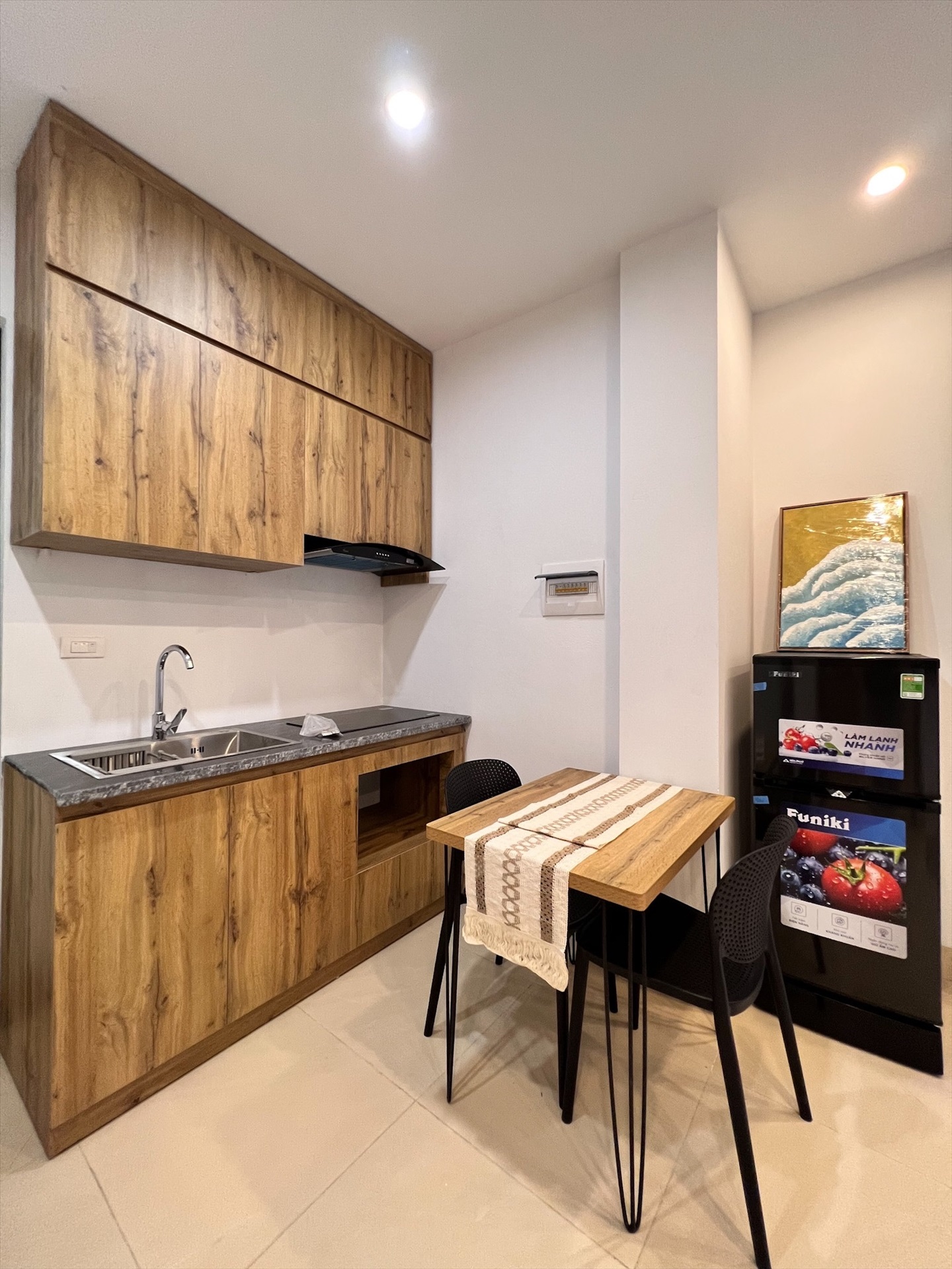 Phòng trọ 1 Phòng ngủ 45m2 tại Nine House 3 Kim Mã - Ba Đình - Phòng bếp