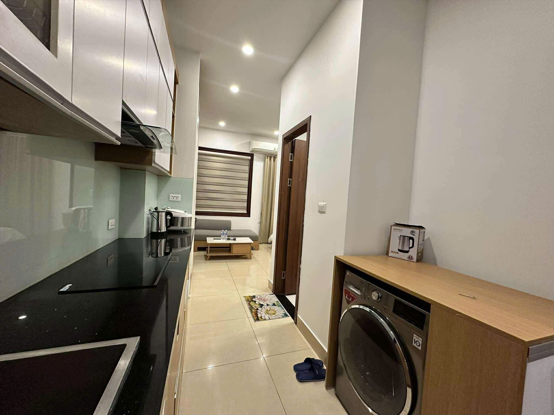Phòng trọ Studio 35m2 tại Nine House 1 Kim Mã - Ba Đình - Phòng bếp
