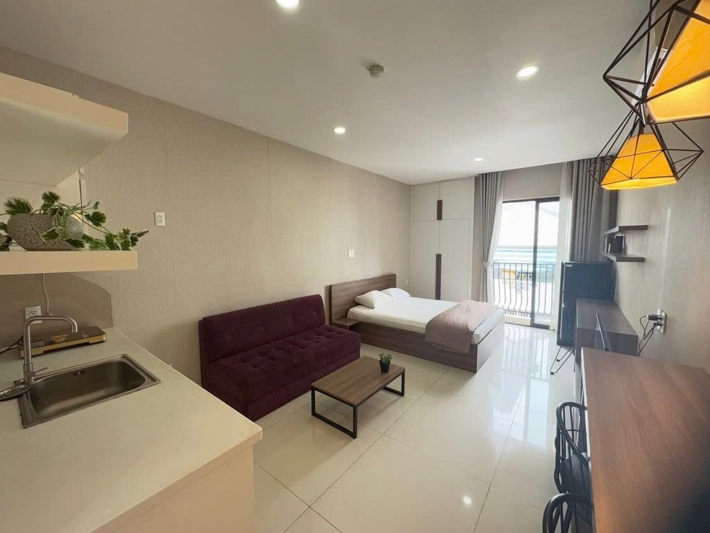 Phòng trọ Studio 30m2 tại PTC House Nguyễn Huy Tưởng - Bình Thạnh  - Phòng khách