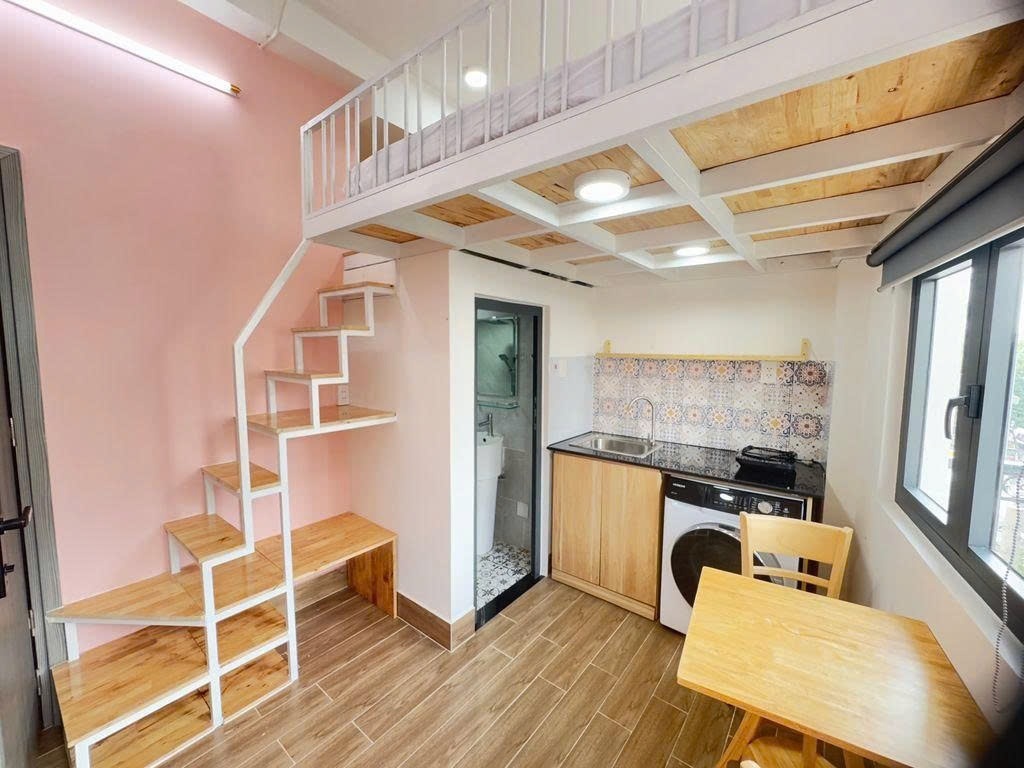 Phòng trọ Duplex 25m2 tại PTC House 3 Bùi Đình Túy - Bình Thạnh - Phòng khách