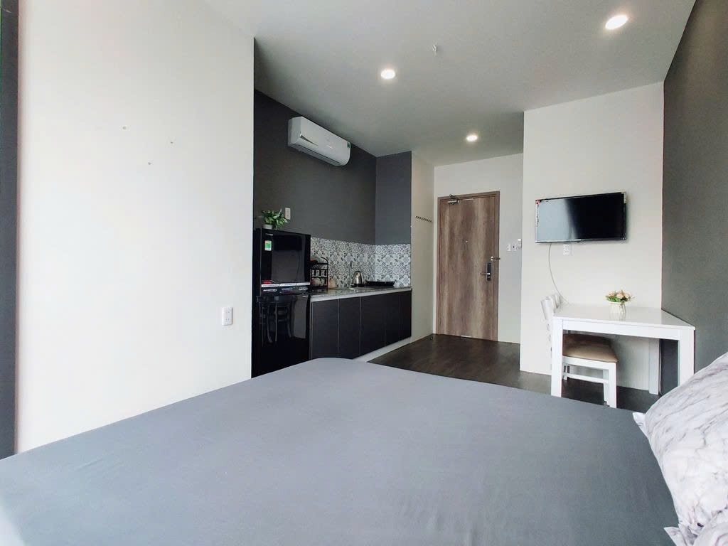 Phòng trọ Studio 20m2 tại PTC House 6 Trần Bình Trọng - Quận 5  - Phòng bếp