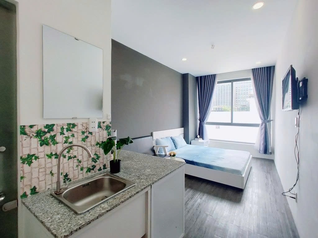 Phòng trọ Studio 20m2 tại PTC House 6 Trần Bình Trọng - Quận 5  - Phòng ngủ