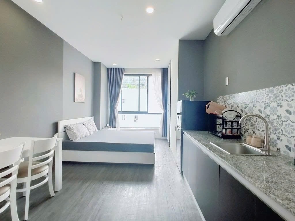 Phòng trọ Studio 20m2 tại PTC House 6 Trần Bình Trọng - Quận 5  - Phòng ngủ