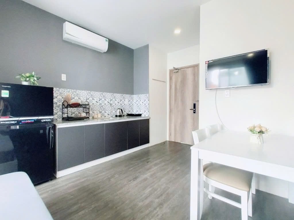 Phòng trọ Studio 20m2 tại PTC House 6 Trần Bình Trọng - Quận 5  - Phòng bếp