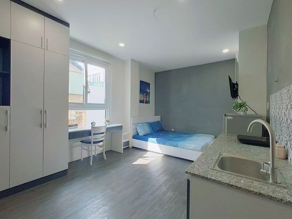 Phòng trọ Studio 20m2 tại PTC House 6 Trần Bình Trọng - Quận 5  - Phòng ngủ