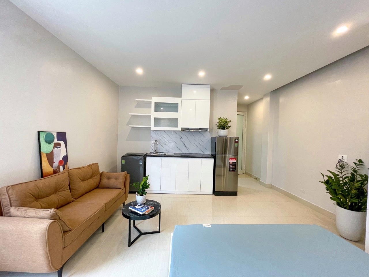 Phòng trọ Studio 35m2 tại Nine House Yên Hoa - Tây Hồ - Phòng khách