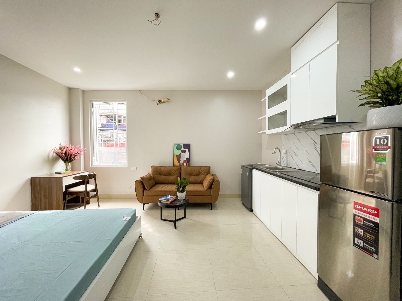 Phòng trọ Studio 35m2 tại Nine House Yên Hoa - Tây Hồ - Phòng ngủ