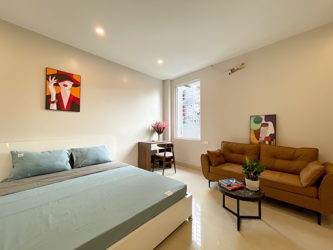 Phòng trọ Studio 35m2 tại Nine House Yên Hoa - Tây Hồ - Phòng ngủ