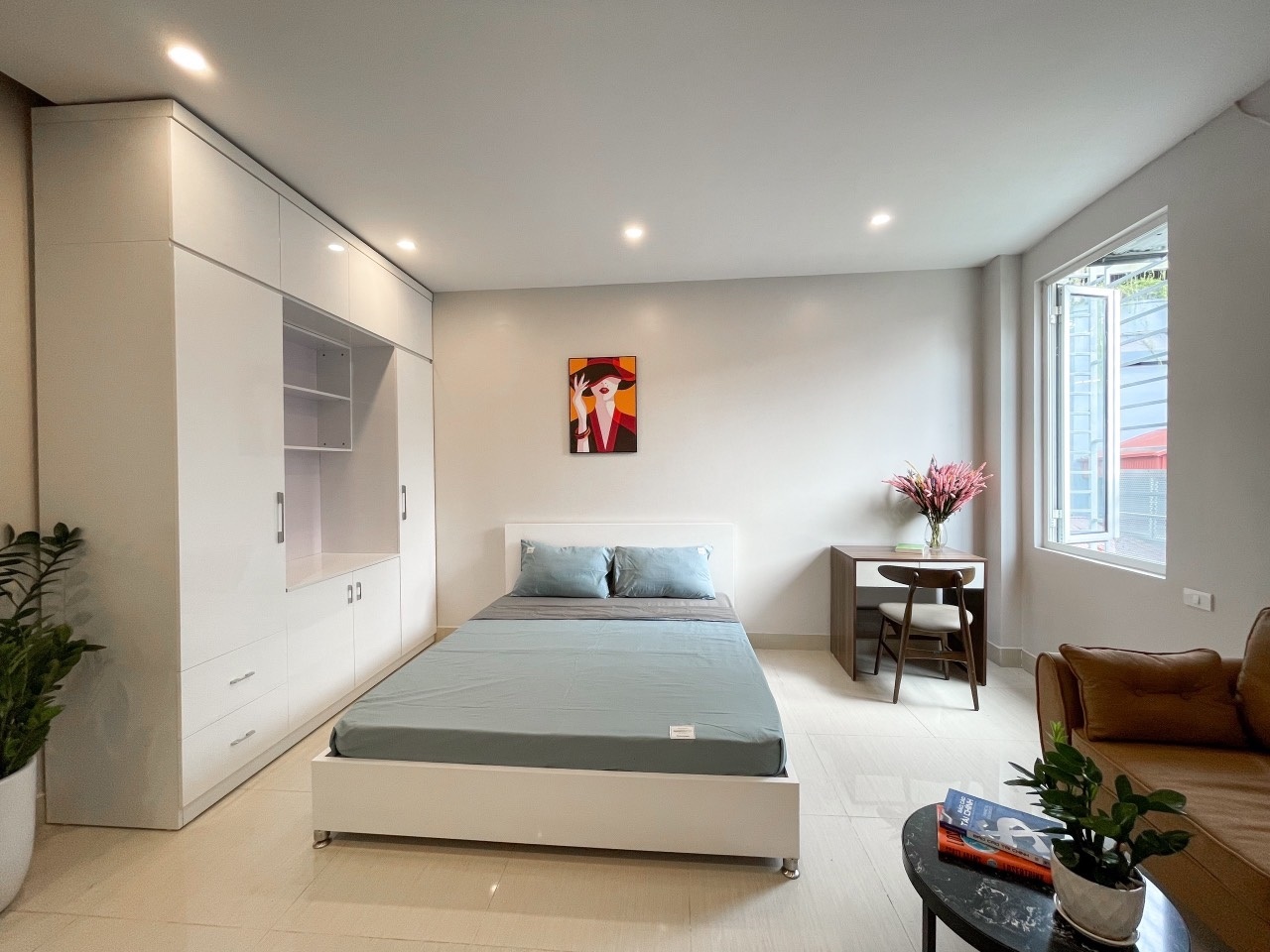 Phòng trọ Studio 35m2 tại Nine House Yên Hoa - Tây Hồ - Phòng ngủ