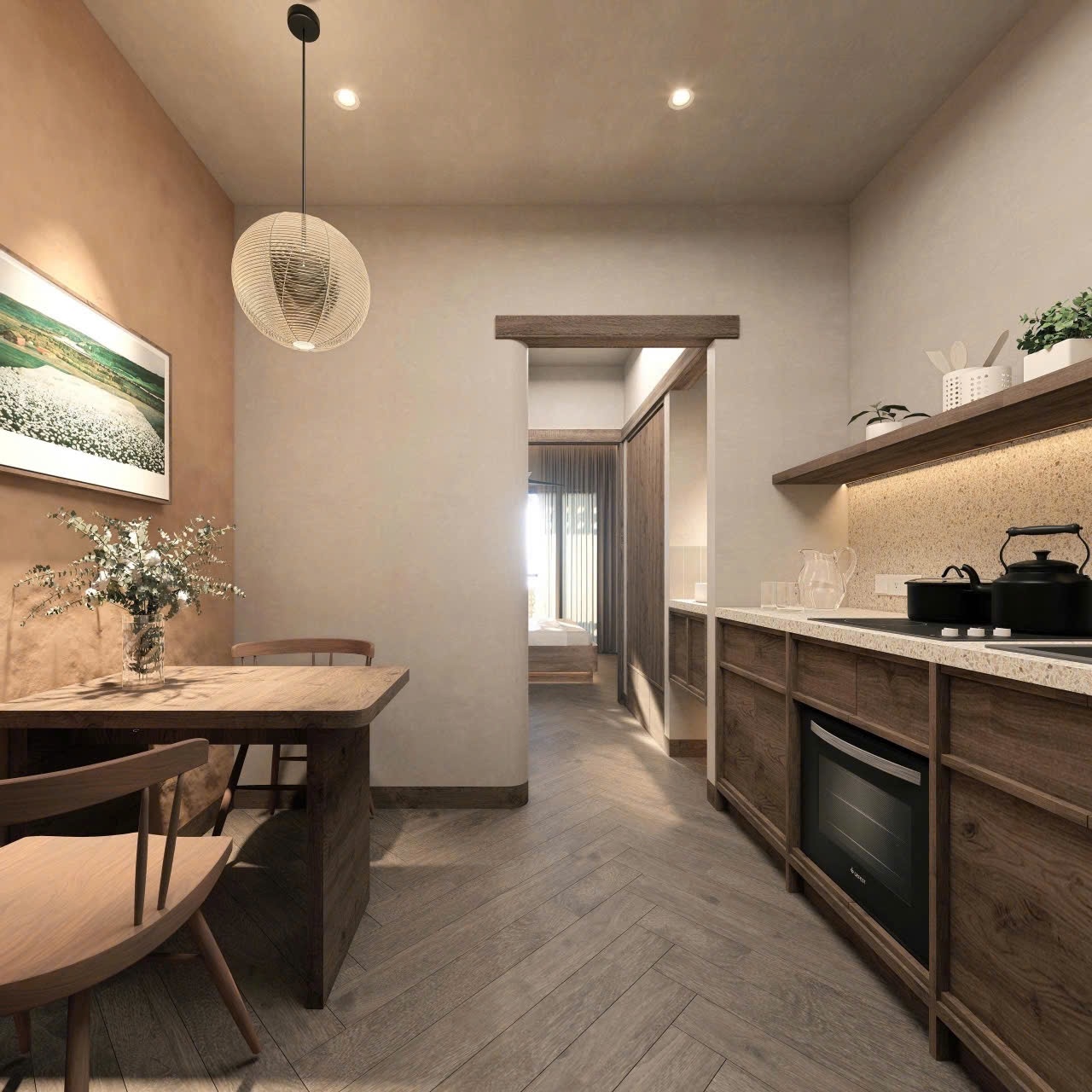 Phòng trọ 1 Phòng ngủ 30m2 tại Civilis House Thạch Thị Thanh - Quận 1 - Phòng bếp