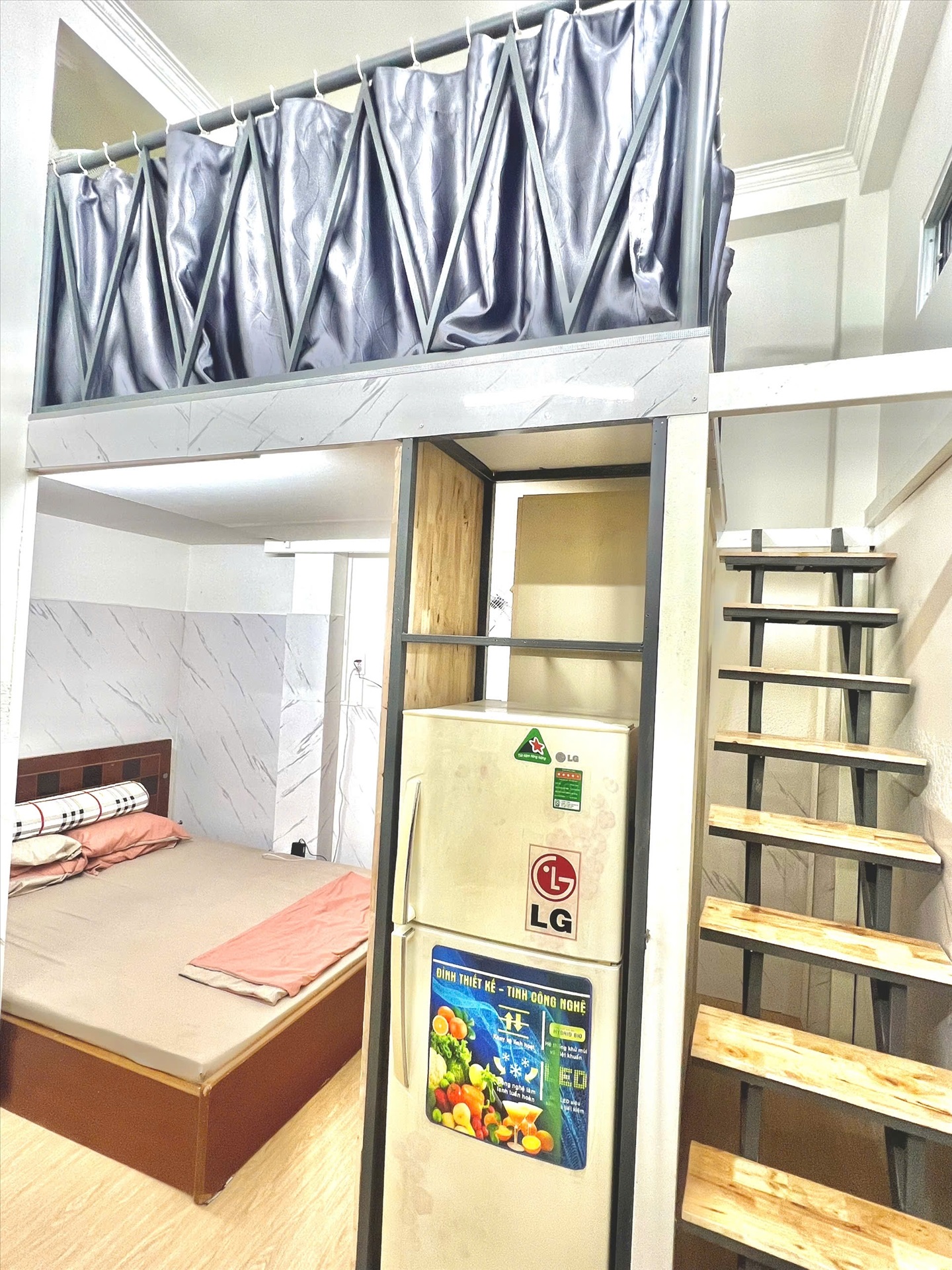 Phòng trọ Studio 25m2 tại AL House Trần Quang Diệu - Quận 3 - Phòng khách