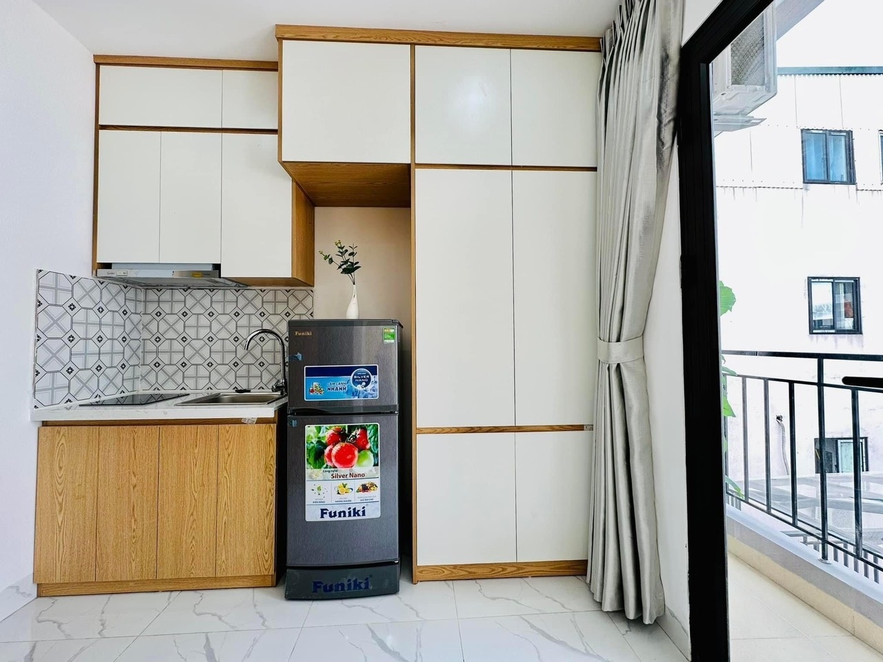 Phòng trọ Studio 25m2 tại AT Condo Vũ Tông Phan - Thanh Xuân - Phòng bếp