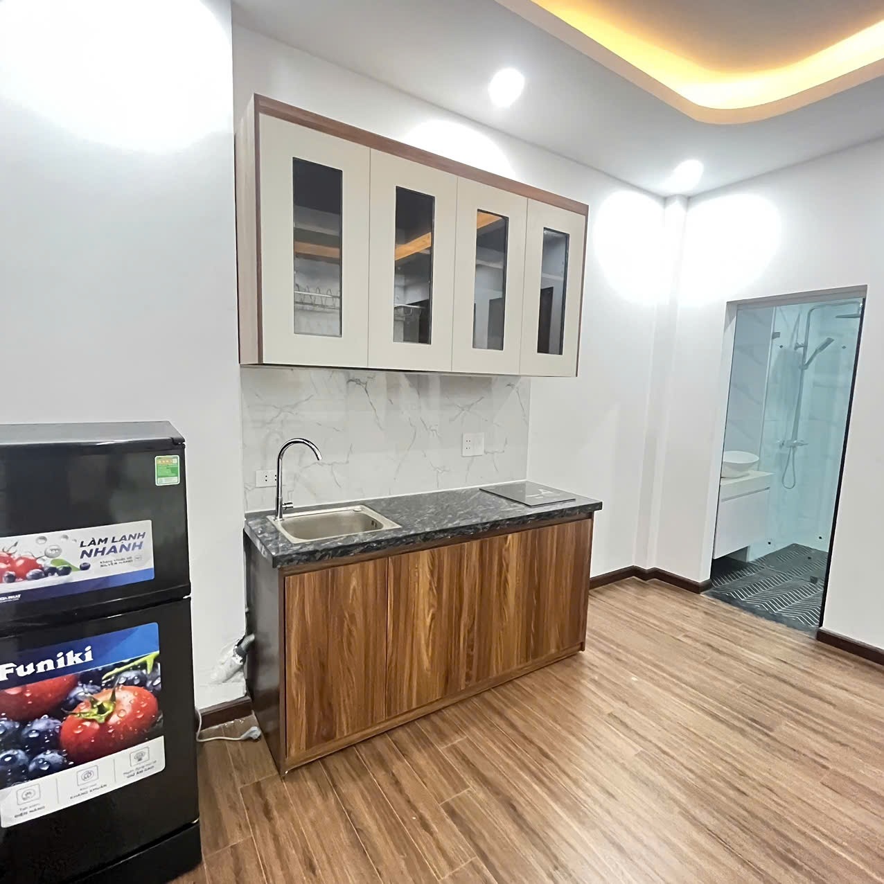 Phòng trọ Studio 25m2 tại AV Condo Tây Mỗ - Nam Từ Liêm - Phòng bếp