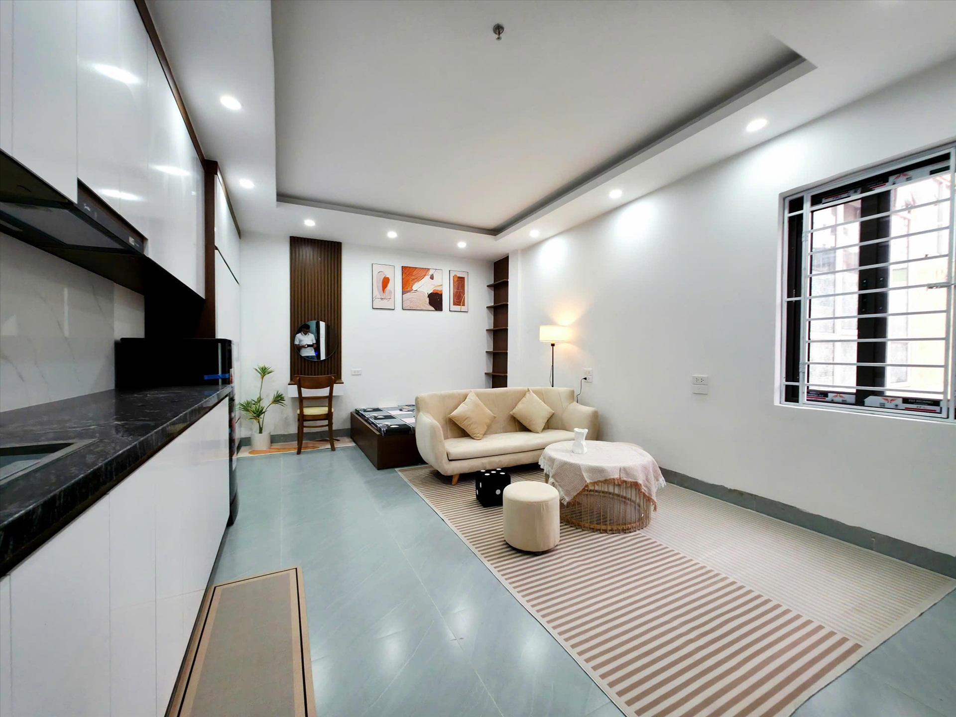 Phòng trọ Studio 30m2 tại AT Condo Kim Mã - Ba Đình - Ban công