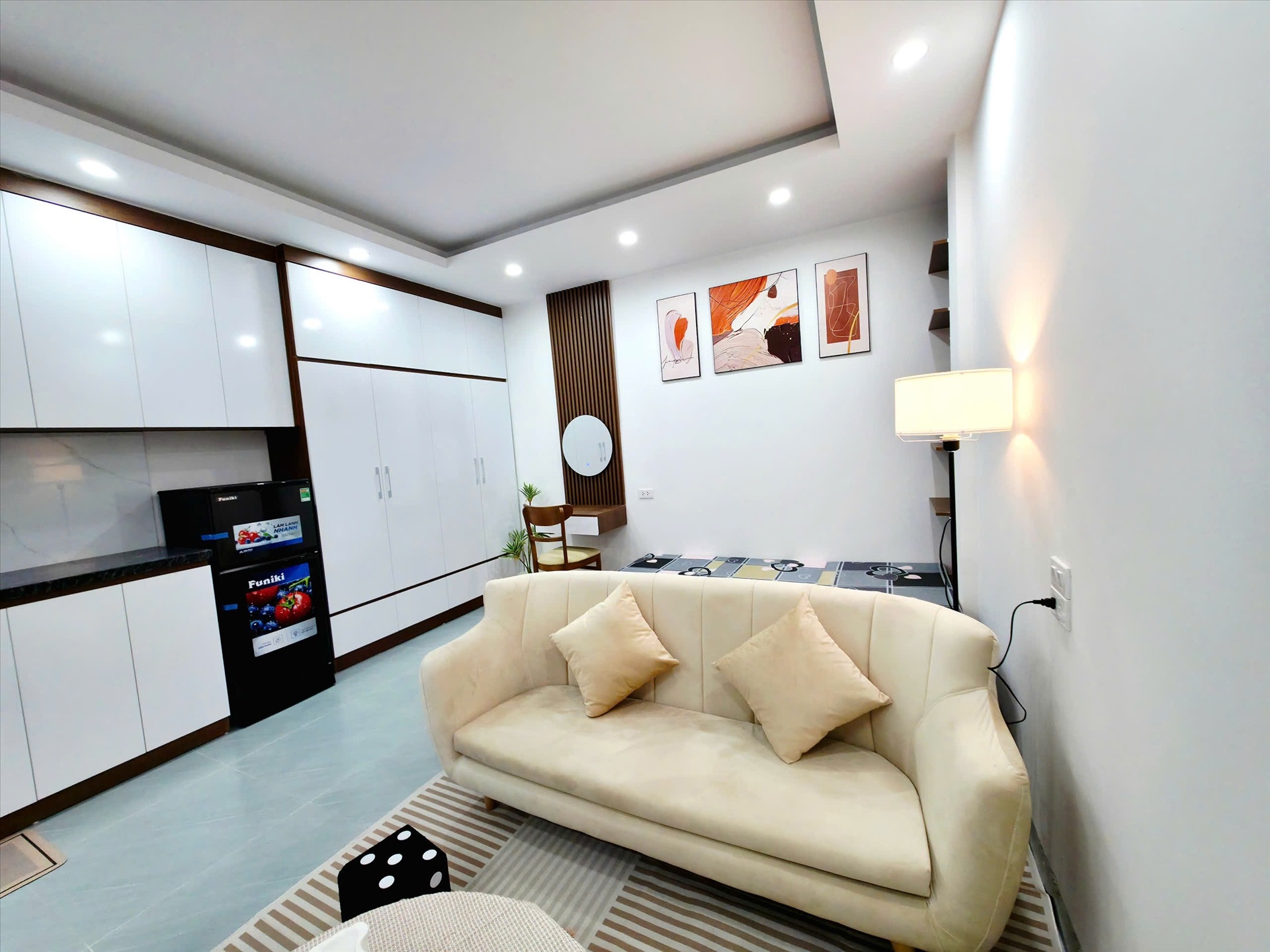 Phòng trọ Studio 30m2 tại AT Condo Kim Mã - Ba Đình - Phòng khách