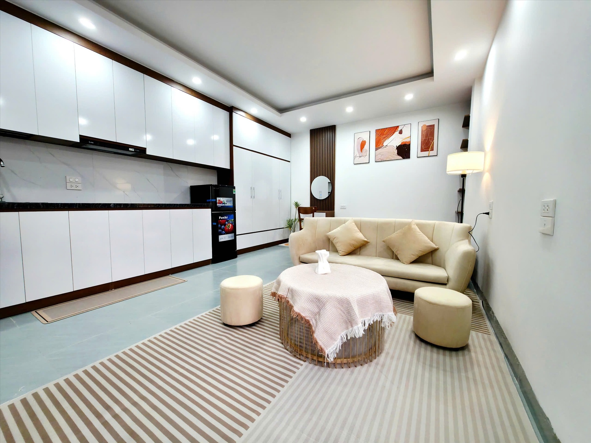 Phòng trọ Studio 30m2 tại AT Condo Kim Mã - Ba Đình - Phòng khách