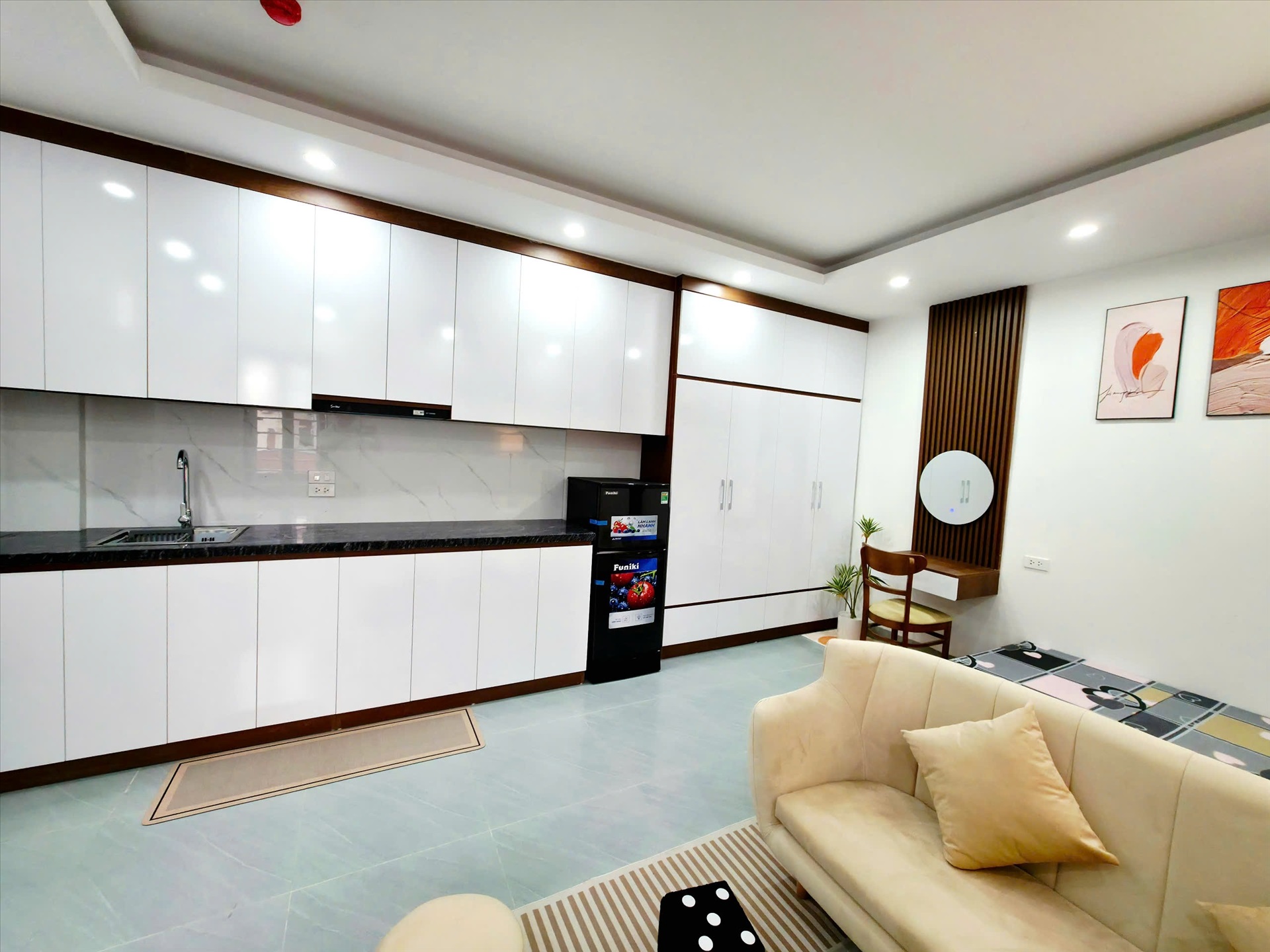 Phòng trọ Studio 30m2 tại AT Condo Kim Mã - Ba Đình - Phòng bếp