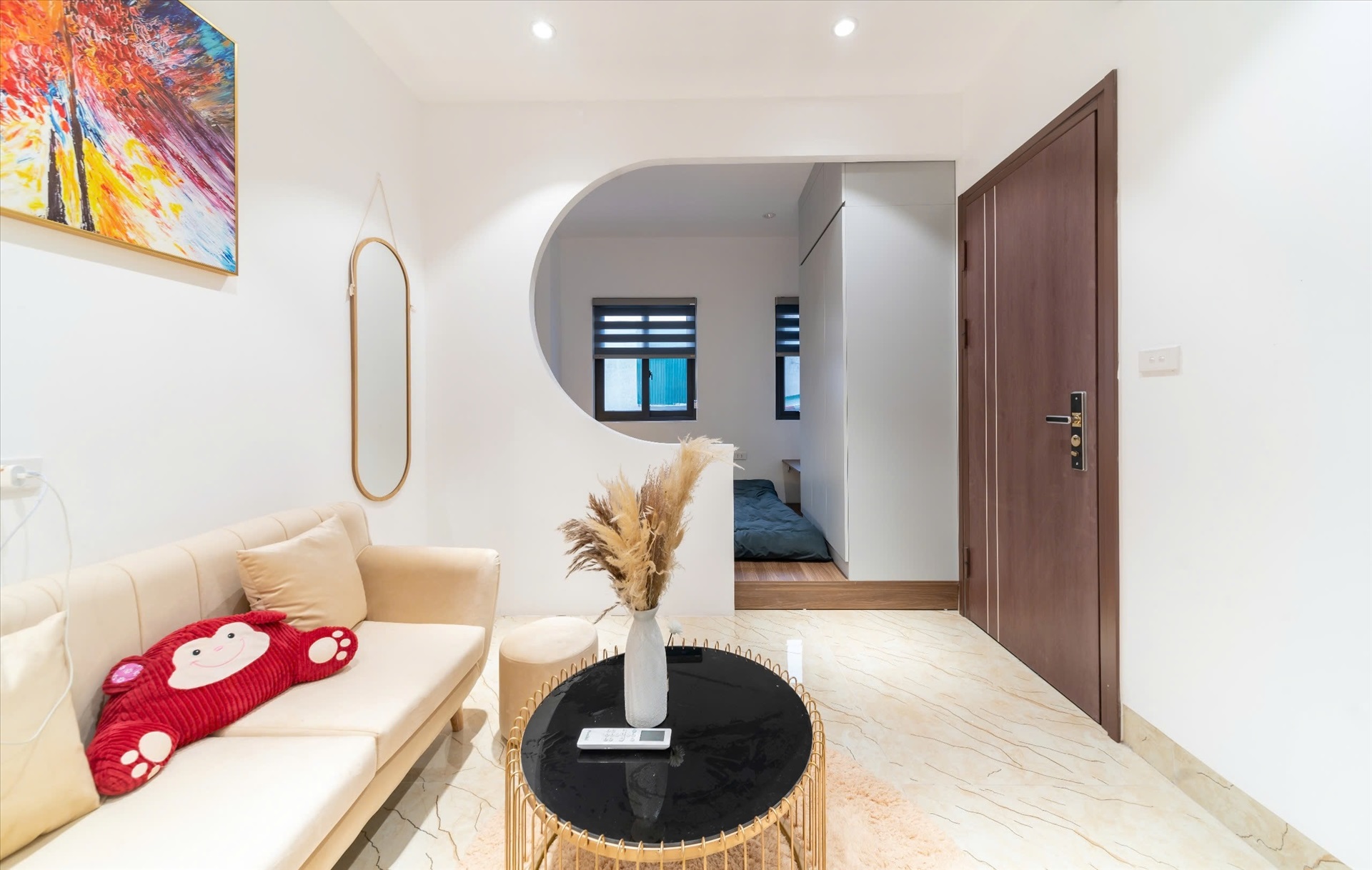 Phòng trọ 1 Phòng ngủ 35m2 tại AQ Condo Đội Cấn - Ba Đình - Phòng khách