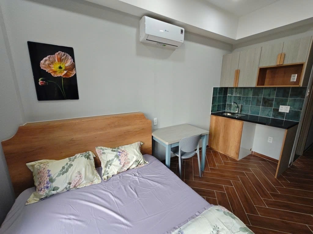 Phòng trọ Studio 20m2 tại PTC House 5 Bùi Đình Tuý- Bình Thạnh  - Phòng ngủ