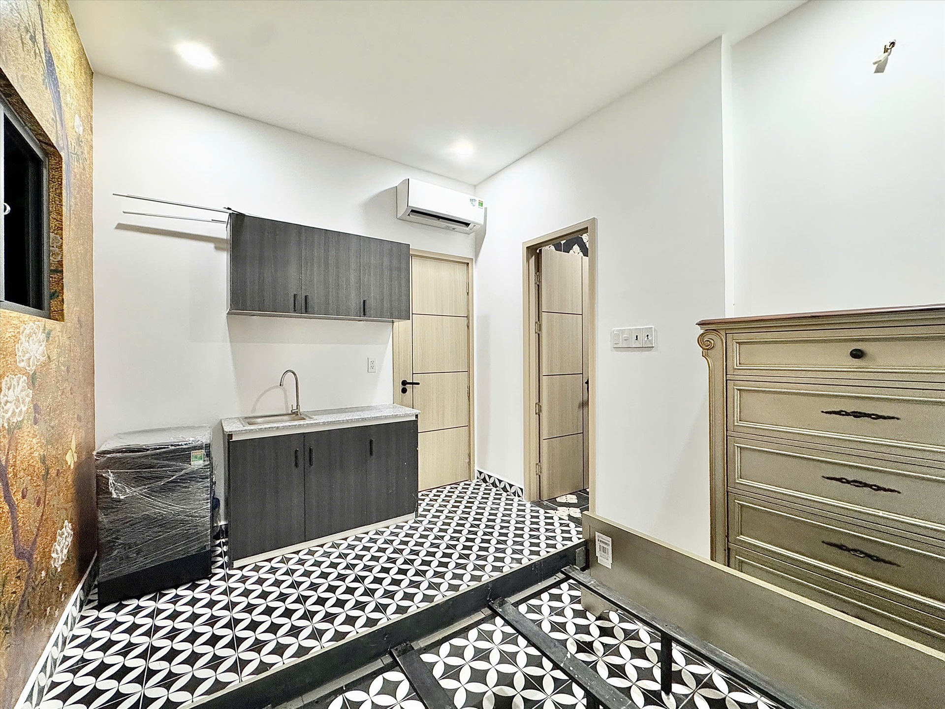 Phòng trọ Studio 25m2 tại AH House Trường Chinh - Tân Bình - Phòng bếp