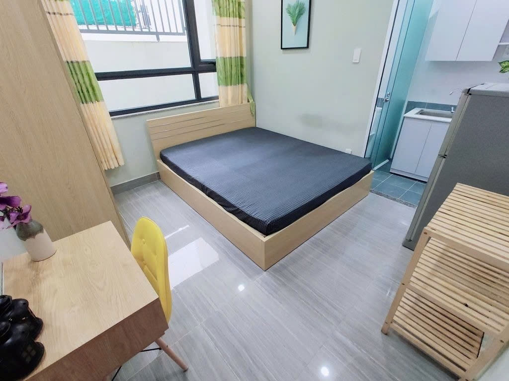 Phòng trọ Studio 20m2 tại PTC House 2 Cánh Mạng Tháng 8 - Quận 10 - Phòng ngủ