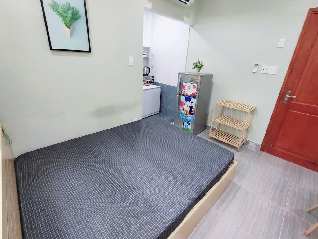 Phòng trọ Studio 20m2 tại PTC House 2 Cánh Mạng Tháng 8 - Quận 10 - Phòng ngủ