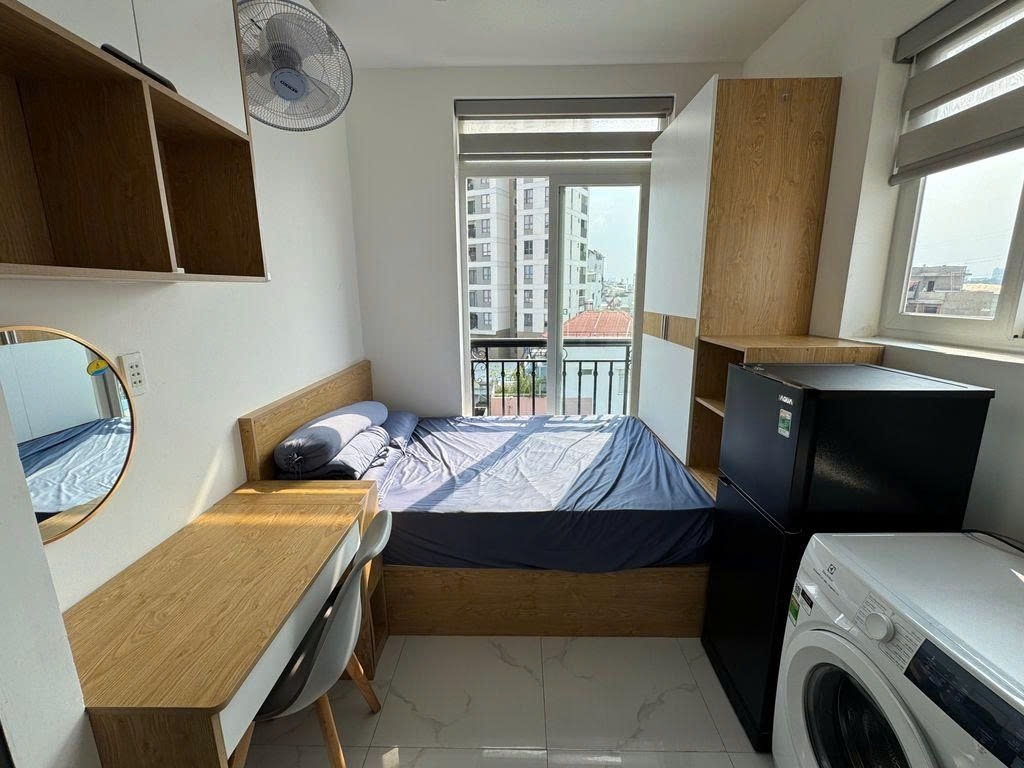 Phòng trọ Studio 20m2 tại PTC House 2 Lê Quang Định - Gò Vấp - Phòng ngủ