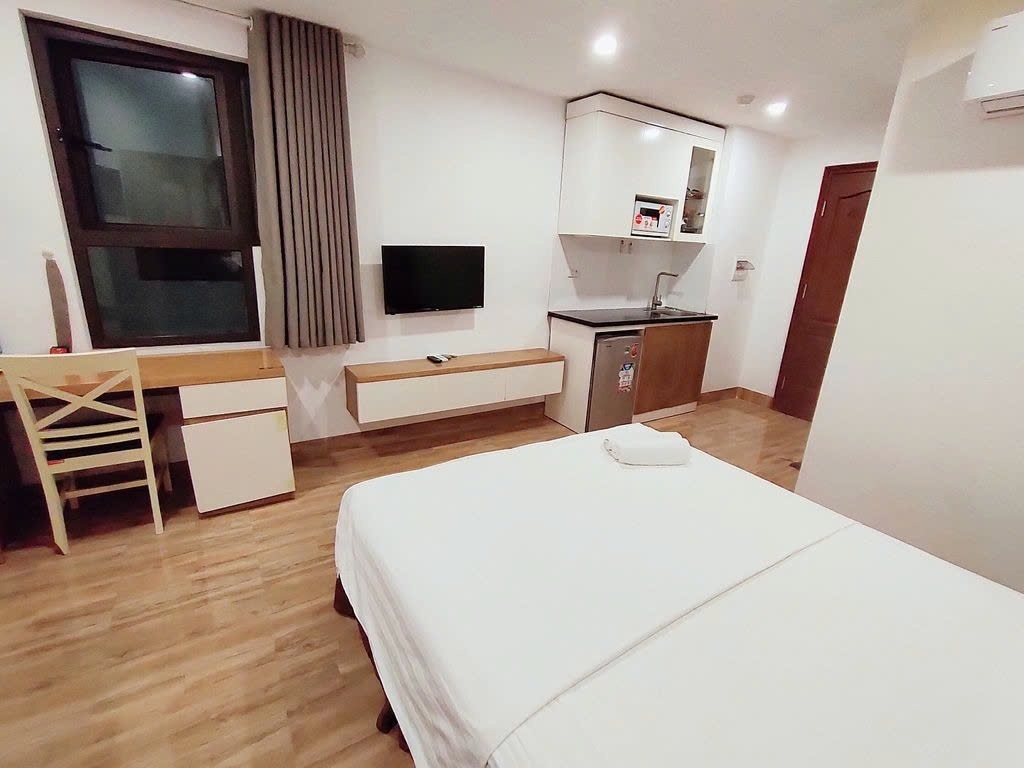 Phòng trọ Studio 25m2 tại PTC House 4 Đình Thôn - Nam Từ Liêm  - Phòng ngủ