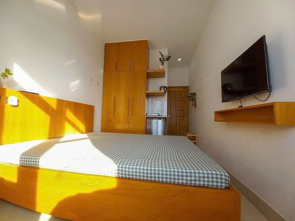 Phòng trọ Studio 20m2 tại PTC House 5 Nơ Trang Long - Bình Thạnh - Phòng ngủ