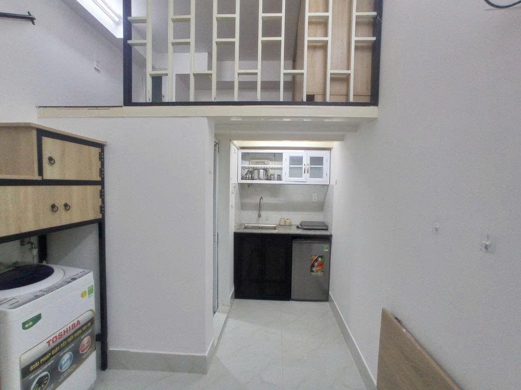 Phòng trọ Studio 25m2 tại PTC House 5 Điện Biên Phủ - Bình Thạnh - Phòng khách