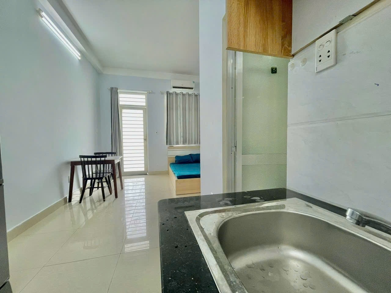 Phòng trọ Studio 25m2 tại Royal Land Đinh Bộ Lĩnh - Bình Thạnh - Phòng bếp