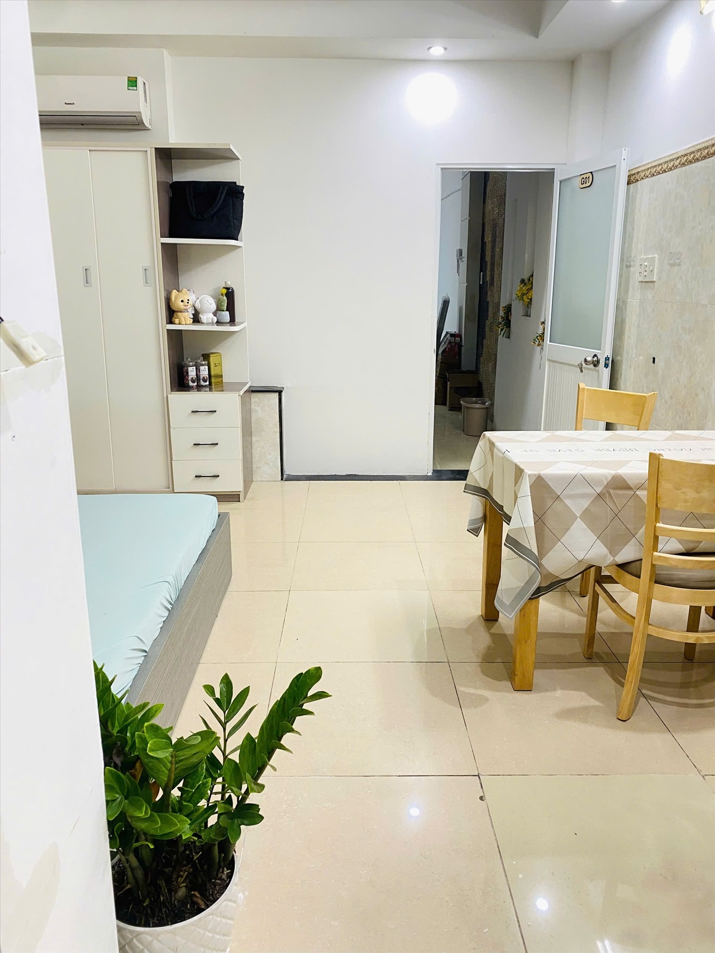 Phòng trọ Studio 25m2 tại Jinjoo Home Nguyễn Hồng Đào - Tân Bình - Phòng ngủ