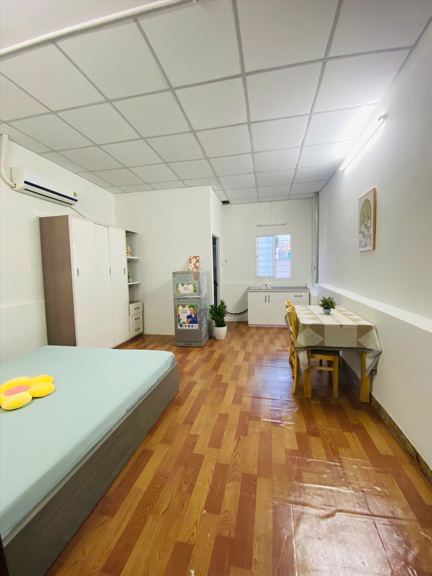 Phòng trọ Studio 25m2 tại Jinjoo Home Nguyễn Hồng Đào - Tân Bình - Phòng ngủ