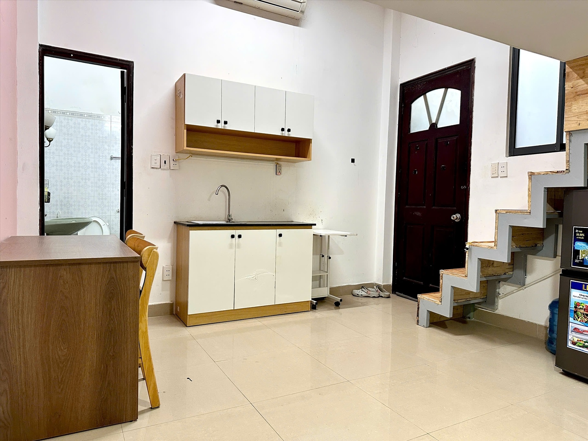 Phòng trọ Duplex 25m2 tại AT House Trần Bình Trọng - Bình Thạnh - Phòng bếp