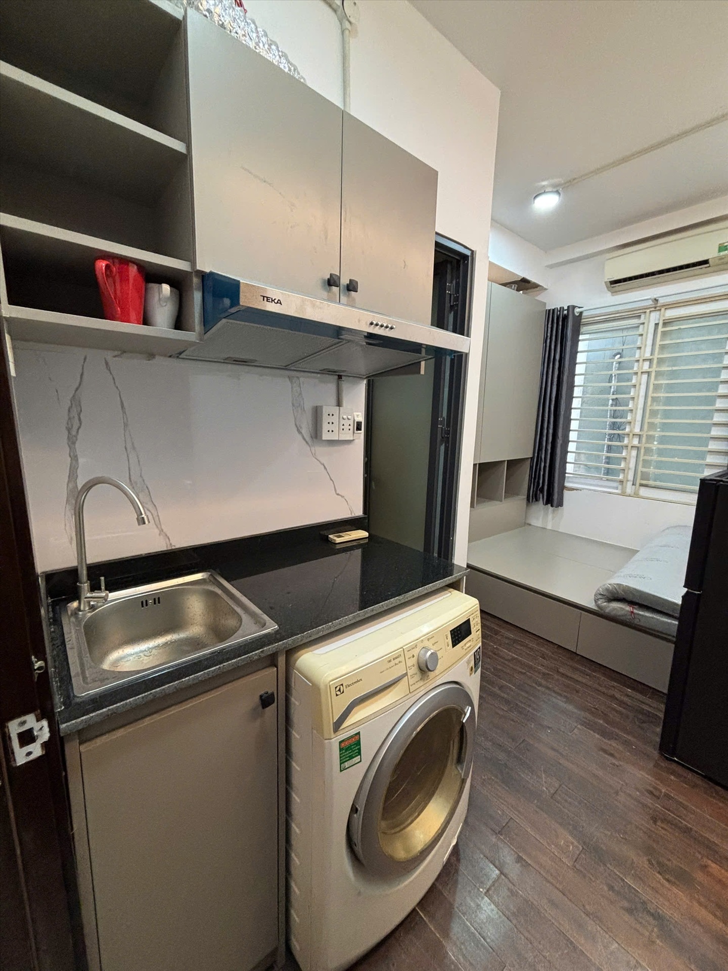 Phòng trọ Studio 20m2 tại Jinjoo Home Nguyễn Phi Khanh - Quận 1 - Phòng bếp