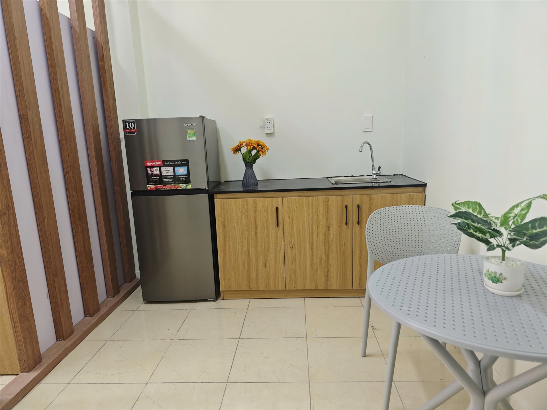 Phòng trọ Studio 42m2 tại MC House Nguyễn Thái Bình - Tân Bình - Phòng bếp