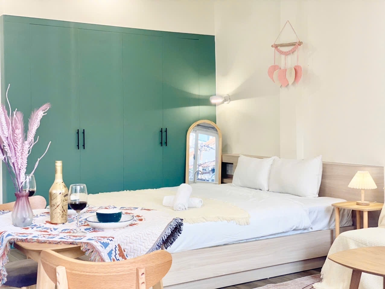 Phòng trọ Studio 40m2 tại Space Home Huỳnh Khương Ninh - Quận 1 - Phòng ngủ