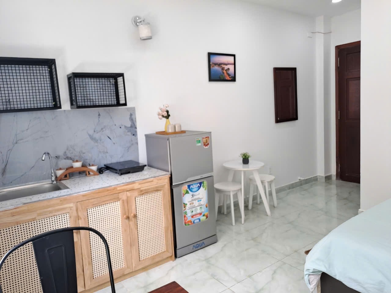 Phòng trọ Studio 28m2 tại PeaceHome Hai Bà Trưng - Quận 3 - Phòng bếp