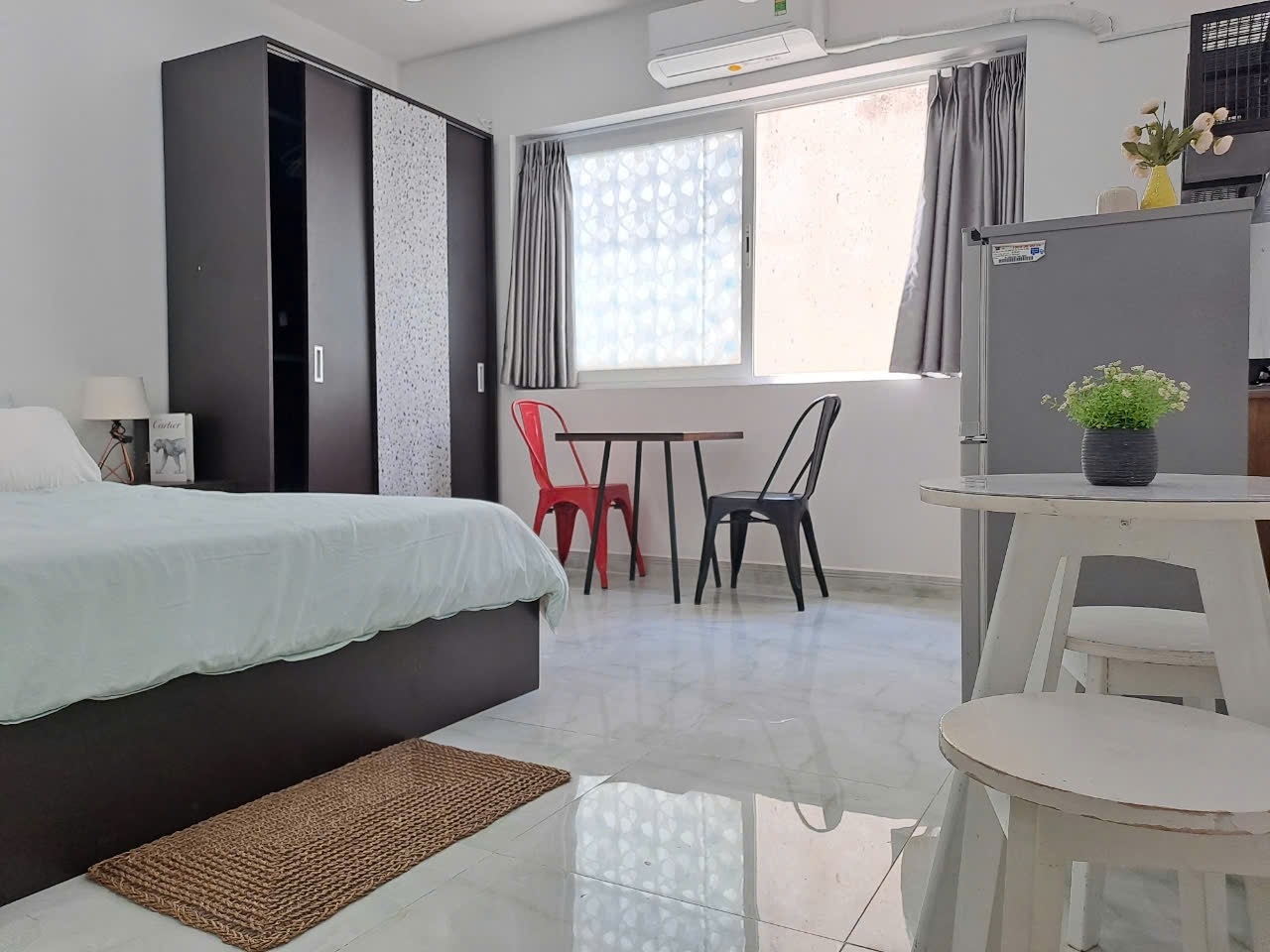 Phòng trọ Studio 28m2 tại PeaceHome Hai Bà Trưng - Quận 3 - Phòng ngủ