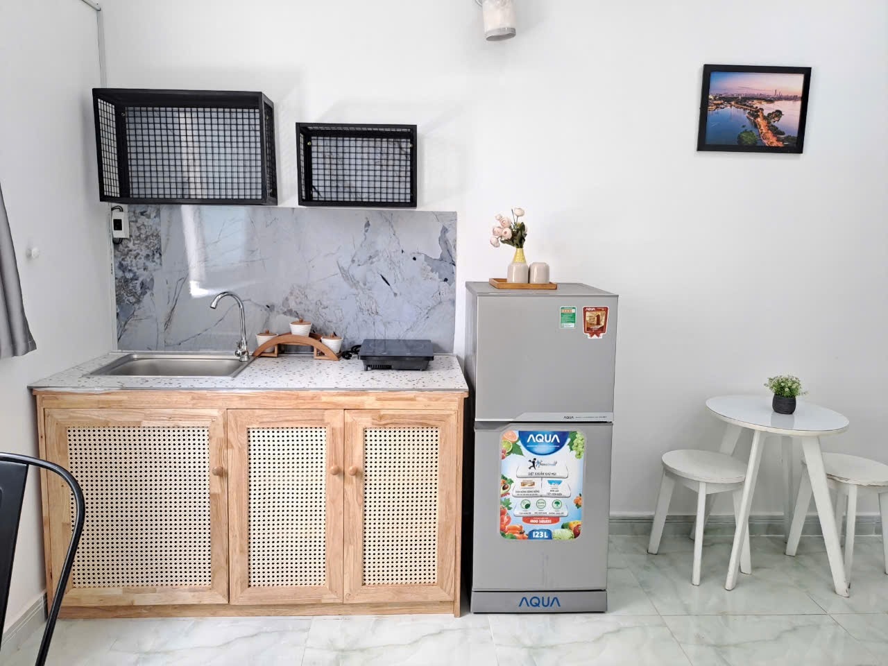 Phòng trọ Studio 28m2 tại PeaceHome Hai Bà Trưng - Quận 3 - Phòng bếp