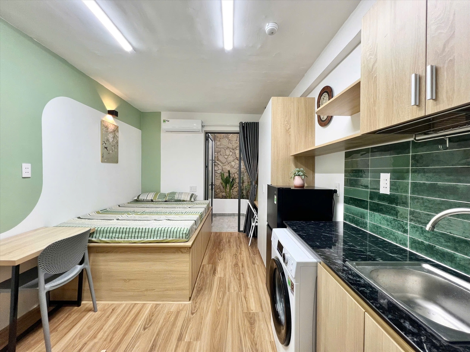 Phòng trọ Studio 30m2 tại HL Apartment Sông Thương - Tân Bình - Phòng ngủ