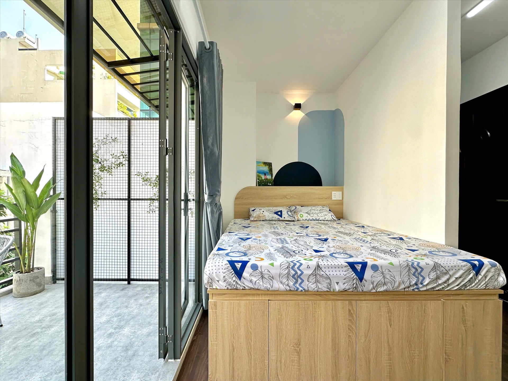 Phòng trọ Studio 30m2 tại HL Apartment Sông Thương - Tân Bình - Phòng ngủ