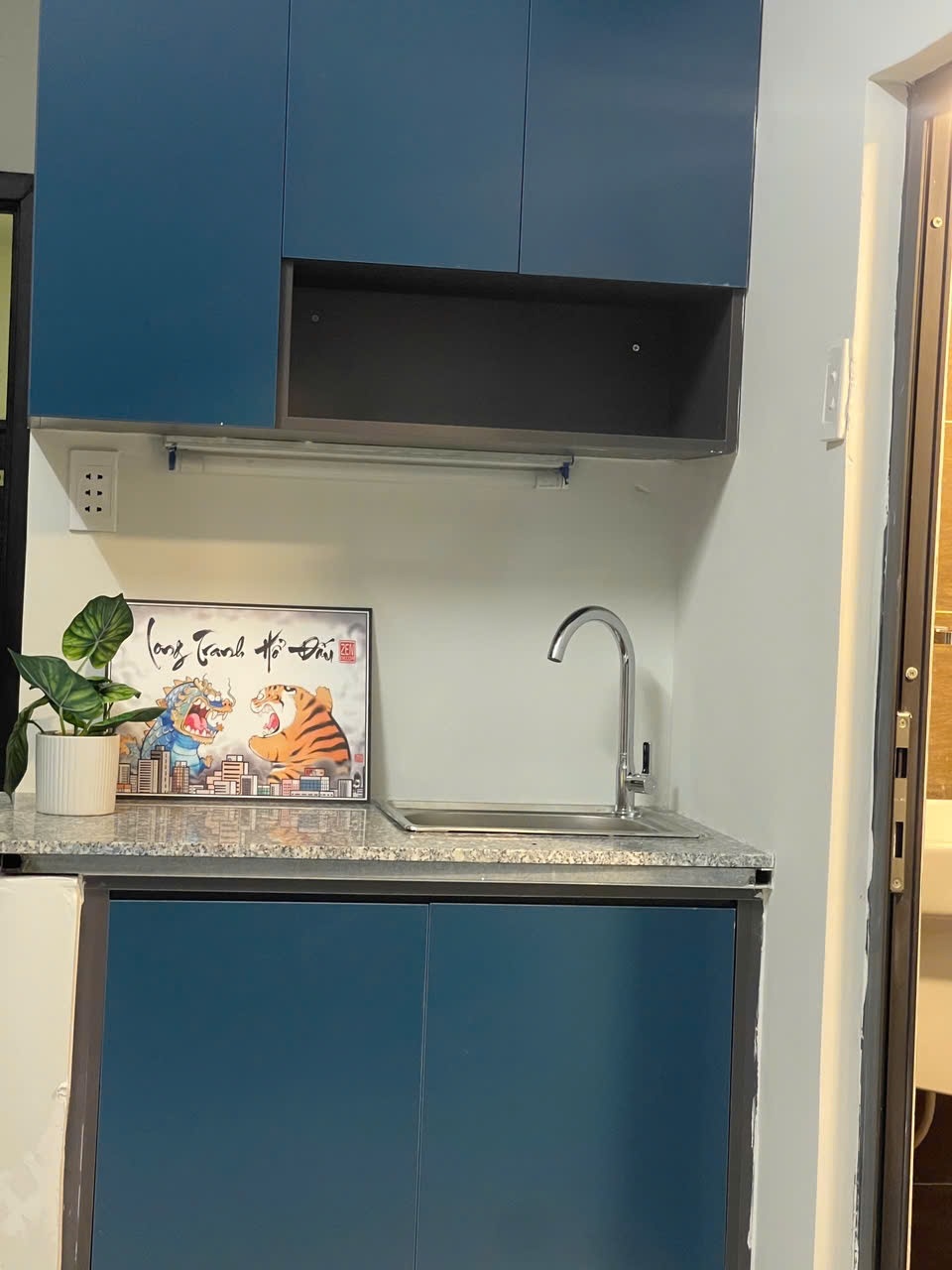 Phòng trọ Studio 20m2 tại HD Home Nguyễn Bặc - Tân Bình - Phòng bếp